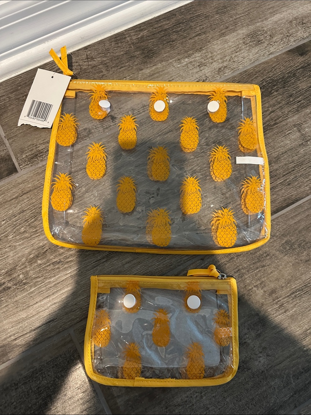 Bogg Decorative Inserts Clear Pineapple Print Set of 2  Travel/Accessories NWT